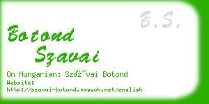 botond szavai business card